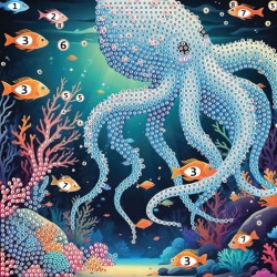 Cartes à strasser x3pcs - Monde marin