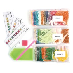 Cartes à strasser x3pcs - Monde marin