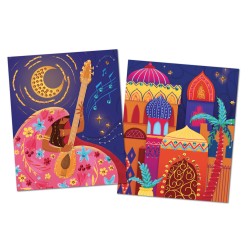 Kit Cartes à broder de sequins x2pcs - Mille et une nuits