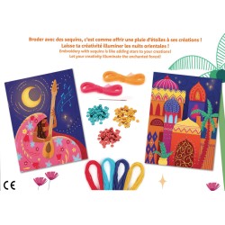 Kit Cartes à broder de sequins x2pcs - Mille et une nuits