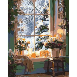 Peinture par numéros Hiver Romantique sur châssis 40x50cm