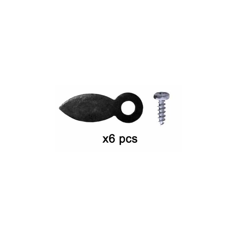 Tournettes pour cadre 25mm + vis - Sachet de 8 pcs