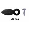 Tournettes pour cadre 25mm + vis - Sachet de 8 pcs