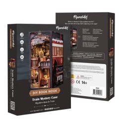 Kit maquette Book Nook en bois - Mystère dans le train