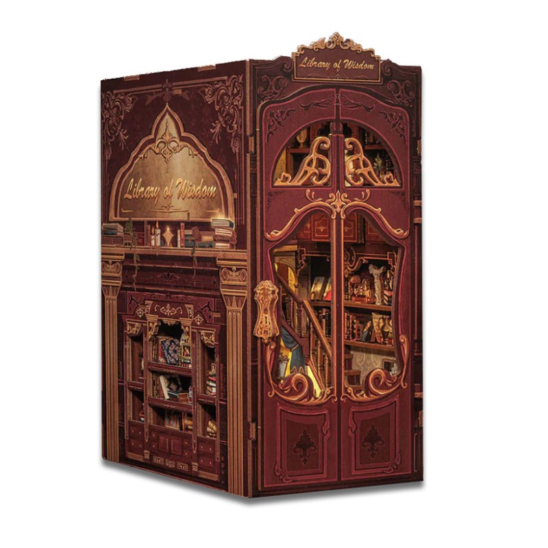 Kit maquette Book Nook en bois - La Bibliothèque de la Sagesse