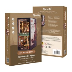 Kit maquette Book Nook en bois - Agence de détectives Rose
