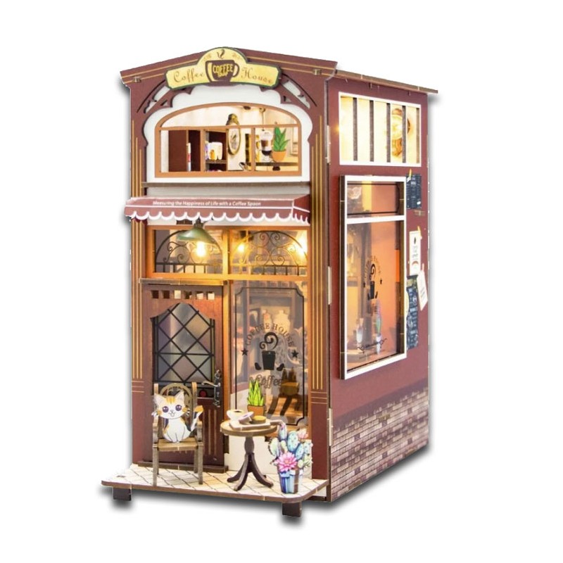 Kit maquette Book Nook en bois - Maison du café