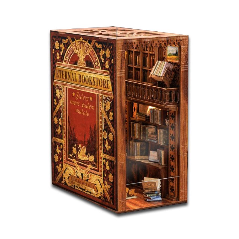 Kit maquette Book Nook en bois - Librairie éternelle
