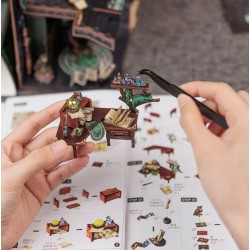 Kit maquette Book Nook en bois - Salle commune des ténèbres