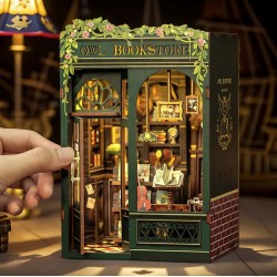 Kit maquette Book Nook en bois - Librairie des Hiboux