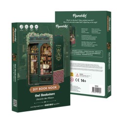 Kit maquette Book Nook en bois - Librairie des Hiboux