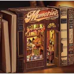 Kit maquette Book Nook en bois - Librairie musique et souvenirs