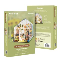 Kit maquette Maison miniature en bois - Serre et tournesols