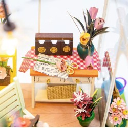 Kit maquette Maison miniature en bois - Serre et tournesols