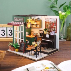 Kit maquette Maison miniature en bois - Café de l'après-midi