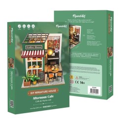 Kit maquette Maison miniature en bois - Café de l'après-midi