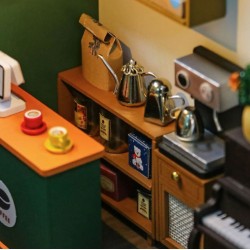 Kit maquette Maison miniature en bois - Café de l'après-midi