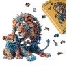 Puzzle en bois 2D x200pcs - Lion et lionceau