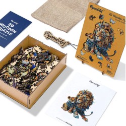 Puzzle en bois 2D x200pcs - Lion et lionceau