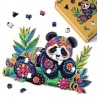 Puzzle en bois 2D x200pcs - Panda floral