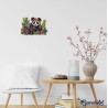 Puzzle en bois 2D x200pcs - Panda floral