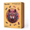 Puzzle en bois 2D x200pcs - Loup vibrant