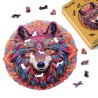Puzzle en bois 2D x200pcs - Loup vibrant