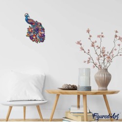 Puzzle en bois 2D x200pcs - Paon