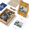Puzzle en bois 2D x200pcs - La Grande Vague de Kanagawa par Hokusai