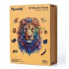 Puzzle en bois 2D x200pcs - Lion vibrant
