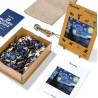 Puzzle en bois 2D x200pcs - La Nuit étoilée de Van Gogh