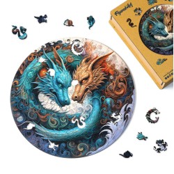 Puzzle en bois 2D x200pcs - Duo de dragons