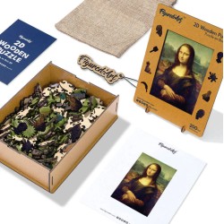 Puzzle en bois 2D x200pcs - La Joconde de Léonard de Vinci