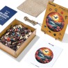 Puzzle en bois 2D x200pcs - Scène de Montagne au coucher du soleil