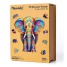 Puzzle en bois 2D x200pcs - Elephant majestueux