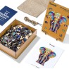 Puzzle en bois 2D x200pcs - Elephant majestueux