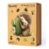 Puzzle en bois 2D x200pcs - Hérisson et cactus