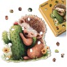 Puzzle en bois 2D x200pcs - Hérisson et cactus