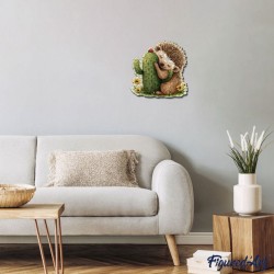 Puzzle en bois 2D x200pcs - Hérisson et cactus