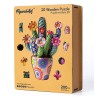 Puzzle en bois 2D x200pcs - Cactus fleuri en pot