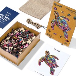 Puzzle en bois 2D x200pcs - Tortue de mer