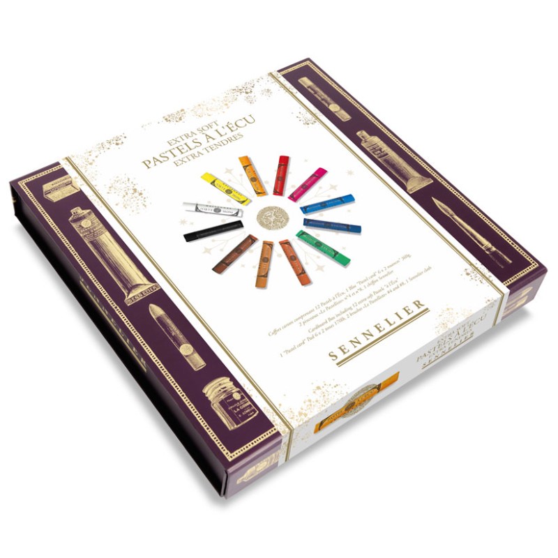 Coffret carton 12 pastels à l'Écu Sennelier
