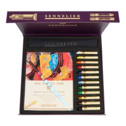 Coffret carton 12 pastels à l'huile Sennelier
