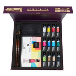 Coffret carton 12 tubes de gouache extra-fine Sennelier