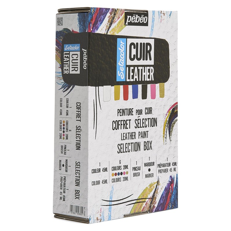 Coffret Sélection peinture sur cuir Sétacolor Cuir Pébéo