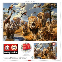 Puzzle 1000 pièces - Animaux sauvages