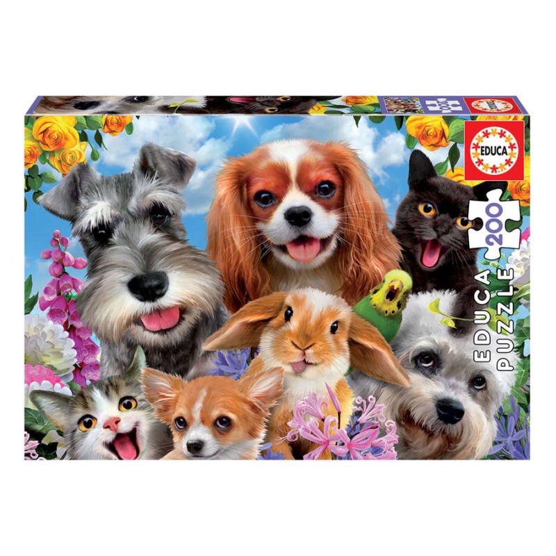 Puzzle Junior 200 pièces - Selfie d'animaux