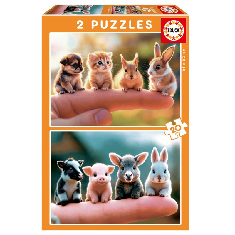 Puzzle Junior 2x20 pièces - Bébés animaux