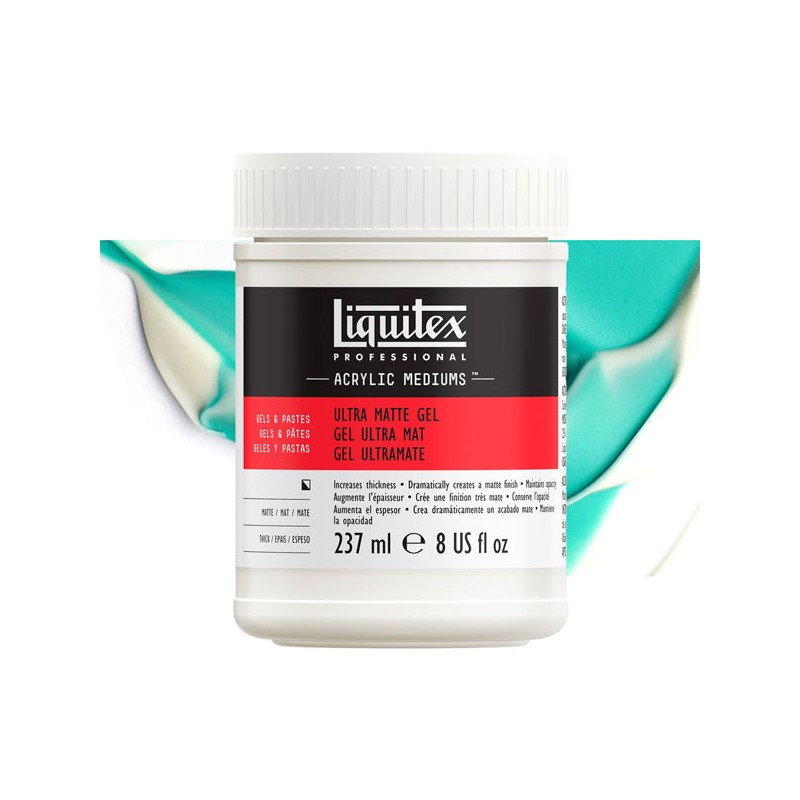 Médium gel ultra-mat Liquitex, pot 237 ml