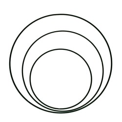 Cercle nu en métal noir pour la décoration